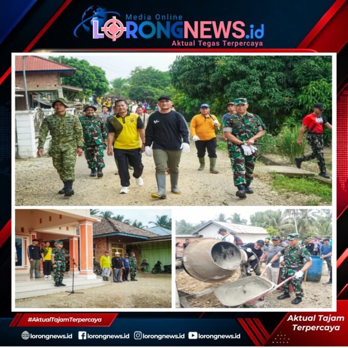 Dandim 0420/Sarko Pimpin Langsung Gotong Royong Pengecoran Jalan, Wujud Nyata Sinergi TNI dan Pemda Untuk Masyarakat Sarolangun
