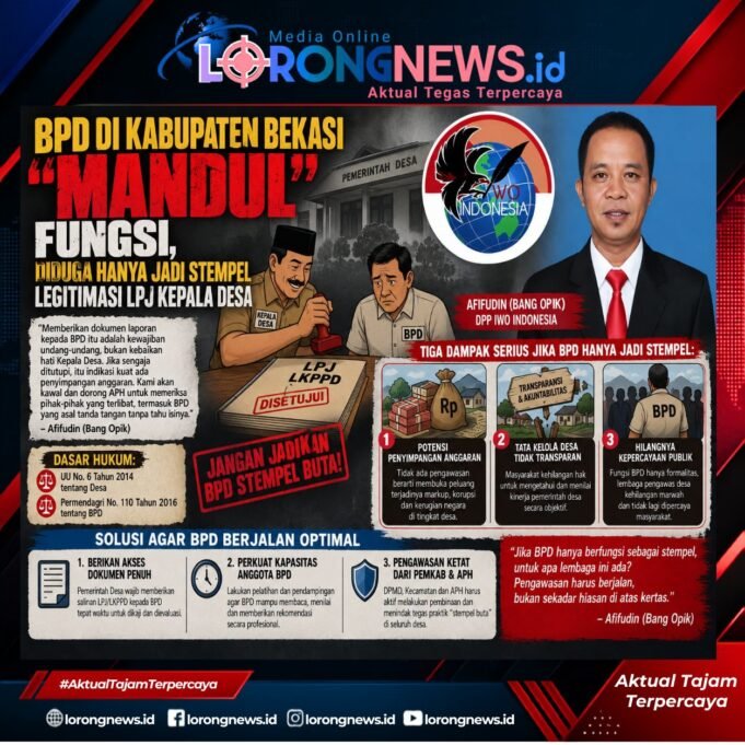 BPD di Kabupaten Bekasi “Mandul” Fungsi, Diduga Hanya Jadi Stempel Legitimasi LPJ Kepala Desa