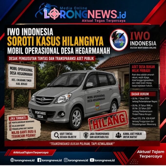 IWO Indonesia Soroti Hilangnya Mobil Operasional Desa Hegarmanah: Jangan Sampai Aset Publik Raib Tanpa Pertanggungjawaban