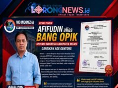 Afifudin alias Bang Opik Resmi Pimpin DPD IWO Indonesia Kabupaten Bekasi Gantikan Ade Gentong