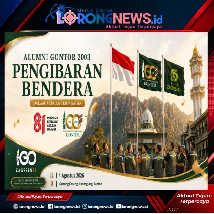 Alumni Pondok Modern Darussalam Gontor Angkatan 2003 Kibarkan Merah Putih di Puncak Gunung Karang, Wujud Cinta Tanah Air dan Semangat 100 Tahun Gontor