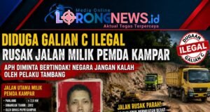 Diduga Galian C Ilegal Hancurkan Jalan Pemda Kampar, Warga Desak APH Bertindak Tegas