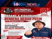 DPD IWO-I Kabupaten Bekasi, Serukan Masyarakat Pasang dan Kibarkan Bendera Merah Putih Sepanjang Bulan Agustus 2026