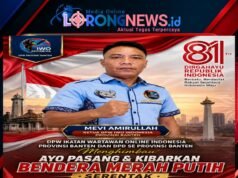 DPW IWO Indonesia Provinsi Banten Ajak Masyarakat Kibarkan Merah Putih Sambut HUT Ke-81 RI