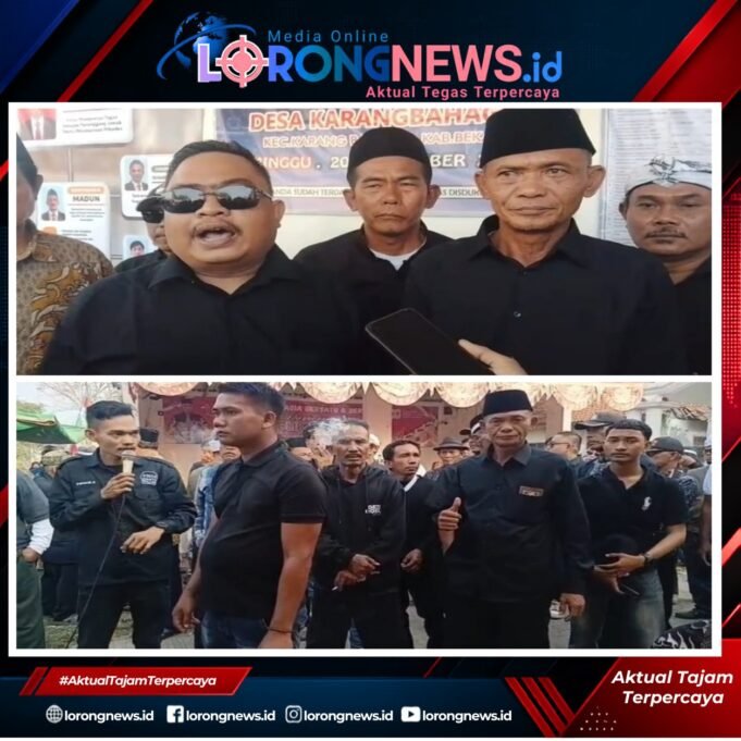 Diiringi Ribuan Pendukung Berseragam Hitam, Ca’um Resmi Daftar Calon Kepala Desa Karangbahagia