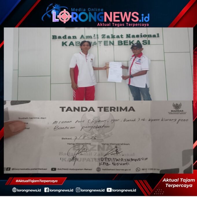 DPD IWO Indonesia Kabupaten Bekasi Ucapkan Terima Kasih Kepada BAZNAS