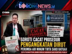Soroti Cacat Prosedur Pengangkatan Dirut Perumda Air Minum Tirta Sako Batuah, Keputusan PTUN Jambi Dinilai Abaikan Hak Kontrol Publik