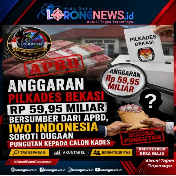 Anggaran Pilkades Bekasi RP 59,95 Miliar Bersumber dari APBD, IWO Indonesia Soroti Dugaan Pungutan Kepada Calon Kades