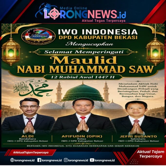 IWO Indonesia DPD Kabupaten Bekasi Ucapkan Selamat Memperingati Maulid Nabi Muhammad SAW