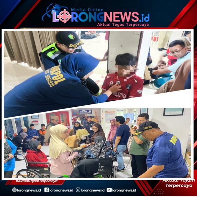 Tim Dokkes Polresta Sidoarjo Cek Kesehatan Ratusan Santri di Tanggulangin