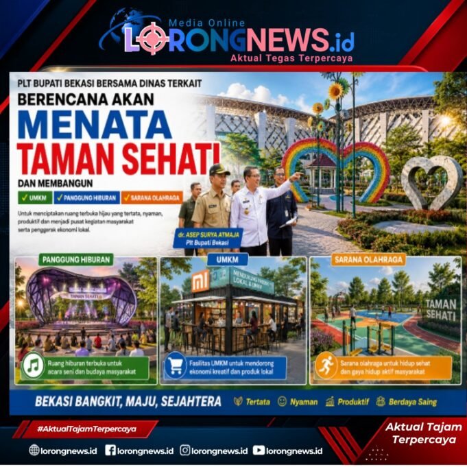Plt Bupati Bekasi Bersama Dinas Terkait Berencana Akan Menata Taman Sehati Sekaligus Membangun Sarana UMKM dan Panggung Hiburan