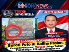 IWO Indonesia Kabupaten Bekasi Soroti Foto di Baliho Paslon, Kasipem Pebayuran Mulyadi Diduga Terlibat Pemenangan Pilkades Jayalaksana