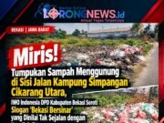 Miris…!!! Tumpukan Sampah Menggunung di Sisi Jalan Simpangan Cikarang Utara, IWO Indonesia Soroti “Bekasi Bersinar”