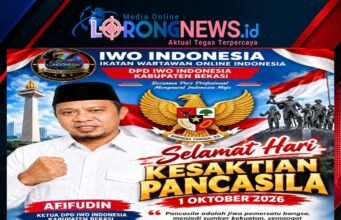 DPD IWO Indonesia Kabupaten Bekasi Mengucapkan Selamat Hari Kesaktian Pancasila